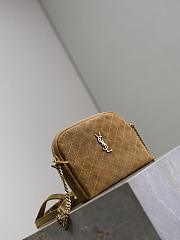 YSL Saint Lauren Gaby Mini Crossbody Bag in Quilted Suede-19*3*3.5cm - 4