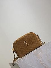YSL Saint Lauren Gaby Mini Crossbody Bag in Quilted Suede-19*3*3.5cm - 5