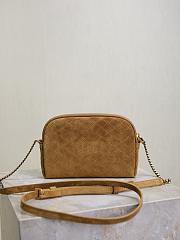 YSL Saint Lauren Gaby Mini Crossbody Bag in Quilted Suede-19*3*3.5cm - 2