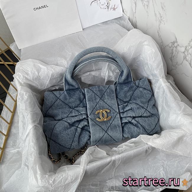Chanel Small Bow Bag Denim -18x26x5cm - 1