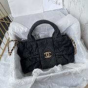 Chanel Small Bow Bag Denim Black -18x26x5cm - 1