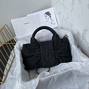 Chanel Small Bow Bag Denim Black -18x26x5cm - 4