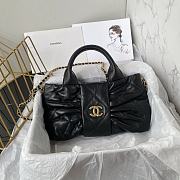 Chanel Small Bow Bag Leather Black -18x26x5cm - 1