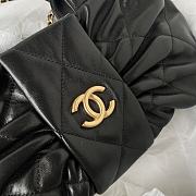 Chanel Small Bow Bag Leather Black -18x26x5cm - 5