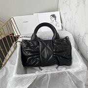 Chanel Small Bow Bag Leather Black -18x26x5cm - 3