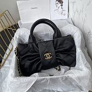 Chanel Small Bow Bag Satin Black -18x26x5cm - 3