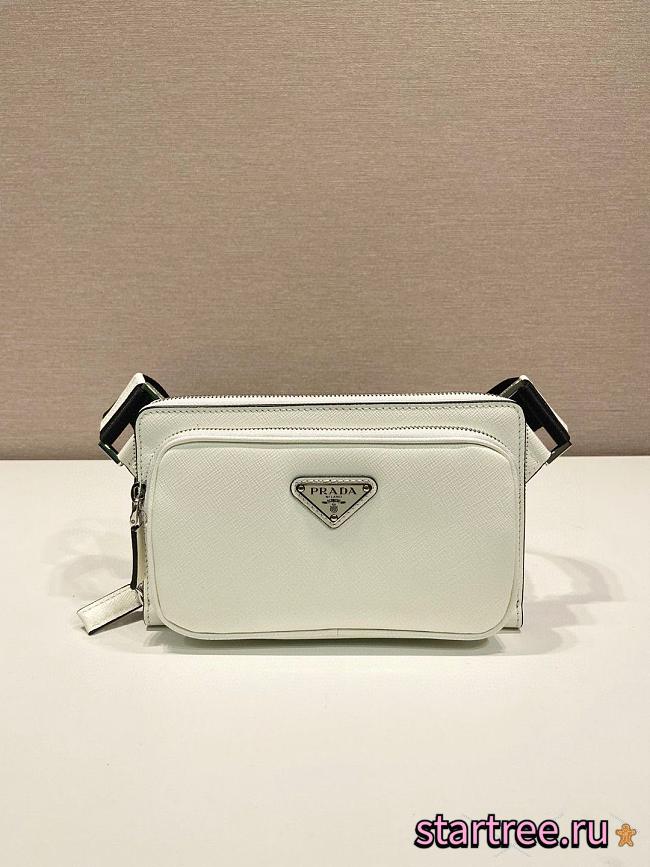Prada Saffiano leather belt bag White-21*13*2.5 - 1