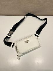 Prada Saffiano leather belt bag White-21*13*2.5 - 4