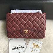 Chanel Jumbo Classic Flap Bag Caviar Leather Gold Hardware-30cm - 5