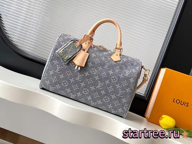 Louis Vuitton Speedy Soft 30 Monogram Denim M13344-21*17*30CM - 1