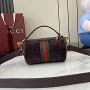 Gucci Ophidia mini bag dark brown suede-18.5*11*11cm - 5