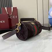 Gucci Ophidia mini bag dark brown suede-18.5*11*11cm - 2