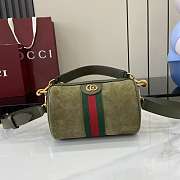 Gucci Ophidia mini bag dark Green suede-18.5*11*11cm - 1