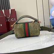Gucci Ophidia mini bag dark Green suede-18.5*11*11cm - 4