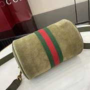 Gucci Ophidia mini bag dark Green suede-18.5*11*11cm - 3