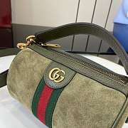 Gucci Ophidia mini bag dark Green suede-18.5*11*11cm - 2