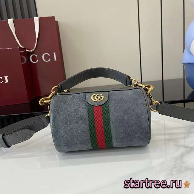 Gucci Ophidia mini bag dark grey suede-18.5*11*11cm - 1