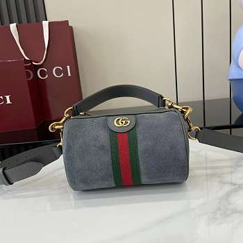 Gucci Ophidia mini bag dark grey suede-18.5*11*11cm