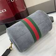 Gucci Ophidia mini bag dark grey suede-18.5*11*11cm - 2