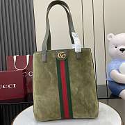 Gucci Ophidia medium tote bag dark green suede-30x36x12.5cm - 1