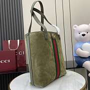 Gucci Ophidia medium tote bag dark green suede-30x36x12.5cm - 3
