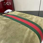 Gucci Ophidia medium tote bag dark green suede-30x36x12.5cm - 4