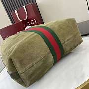 Gucci Ophidia medium tote bag dark green suede-30x36x12.5cm - 5