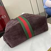 Gucci Ophidia medium tote bag dark brown suede-30x36x12.5cm - 4