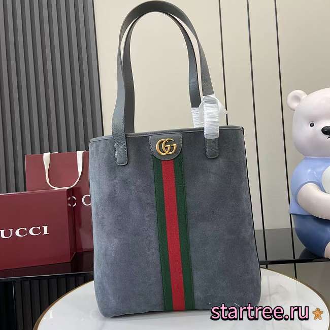 Gucci Ophidia medium tote bag dark Grey suede-30x36x12.5cm  - 1