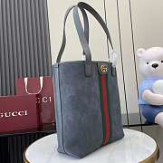 Gucci Ophidia medium tote bag dark Grey suede-30x36x12.5cm  - 5