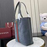 Gucci Ophidia medium tote bag dark Grey suede-30x36x12.5cm  - 4