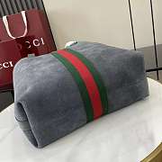 Gucci Ophidia medium tote bag dark Grey suede-30x36x12.5cm  - 2