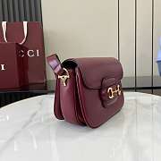 Gucci Horsebit 1955 Soft Mini shoulder Rosso Ancora red leather-19.5x15x9cm - 2