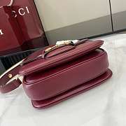 Gucci Horsebit 1955 Soft Mini shoulder Rosso Ancora red leather-19.5x15x9cm - 4