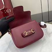 Gucci Horsebit 1955 Soft Mini shoulder Rosso Ancora red leather-19.5x15x9cm - 5