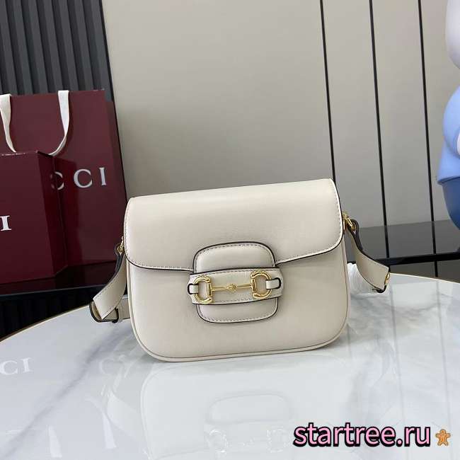Gucci Horsebit 1955 Soft Mini shoulder White leather-19.5x15x9cm - 1