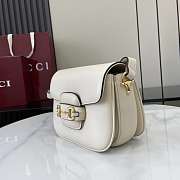 Gucci Horsebit 1955 Soft Mini shoulder White leather-19.5x15x9cm - 6