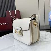 Gucci Horsebit 1955 Soft small shoulder White leather-26x17.5x10cm - 5