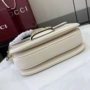 Gucci Horsebit 1955 Soft small shoulder White leather-26x17.5x10cm - 4