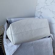 Chanel 26C Hobo Bag White Leather-35×12×45cm - 5