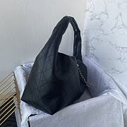 Chanel 26C Hobo Bag Black Leather-35×12×45cm - 3