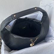 Chanel 26C Hobo Bag Black Leather-35×12×45cm - 4