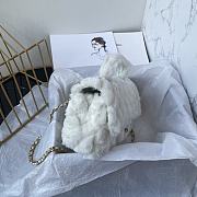 Chanel Fur Mini Classic Flap Handle Bag White-20x12x6cm - 4