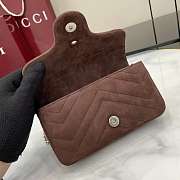 GG Marmont mini shoulder bag Nubuck Leather dark brown - 5
