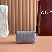 GG Marmont mini shoulder bag Nubuck Leather Grey - 6