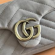 GG Marmont mini shoulder bag Nubuck Leather Grey - 5