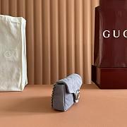 GG Marmont mini shoulder bag Nubuck Leather Grey - 2