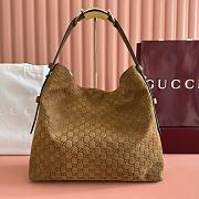 Gucci Beatrix large tote bag Brown Suede-35*27.5*11cm - 1