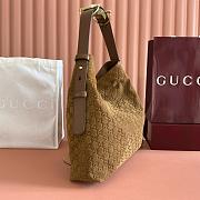 Gucci Beatrix large tote bag Brown Suede-35*27.5*11cm - 3