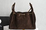 Chanel 25C hobo Bag Suede coffee brown 003 -30×26×14cm - 3
